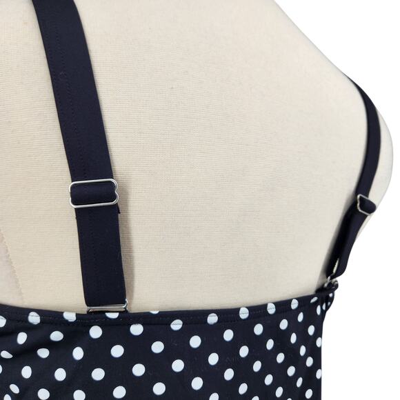 Lands’ End Polka Dot Tankini Top – Size 20W - Beach Swim Vacation - Picture 4 of 7